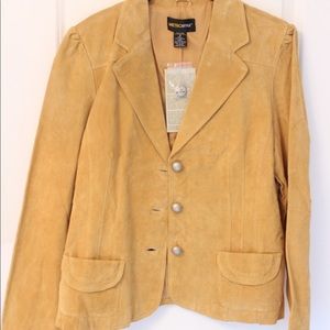 Mustard suede blazer